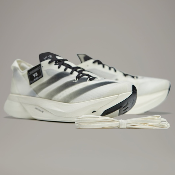 Size 10.5 - Adidas Y-3 Adizero Adios Pro 3 White Black Running Sneakers - Picture 8 of 11